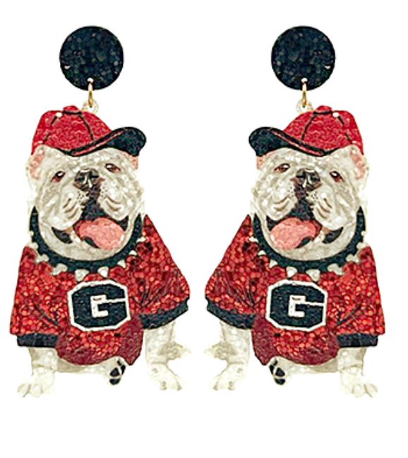 Sparkly UGA Bulldog with Hat(Gameday Accessory)