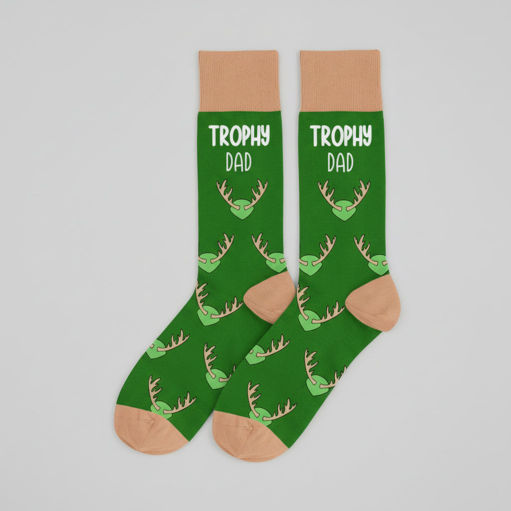 Trophy Dad Fun Deer Mount Socks
