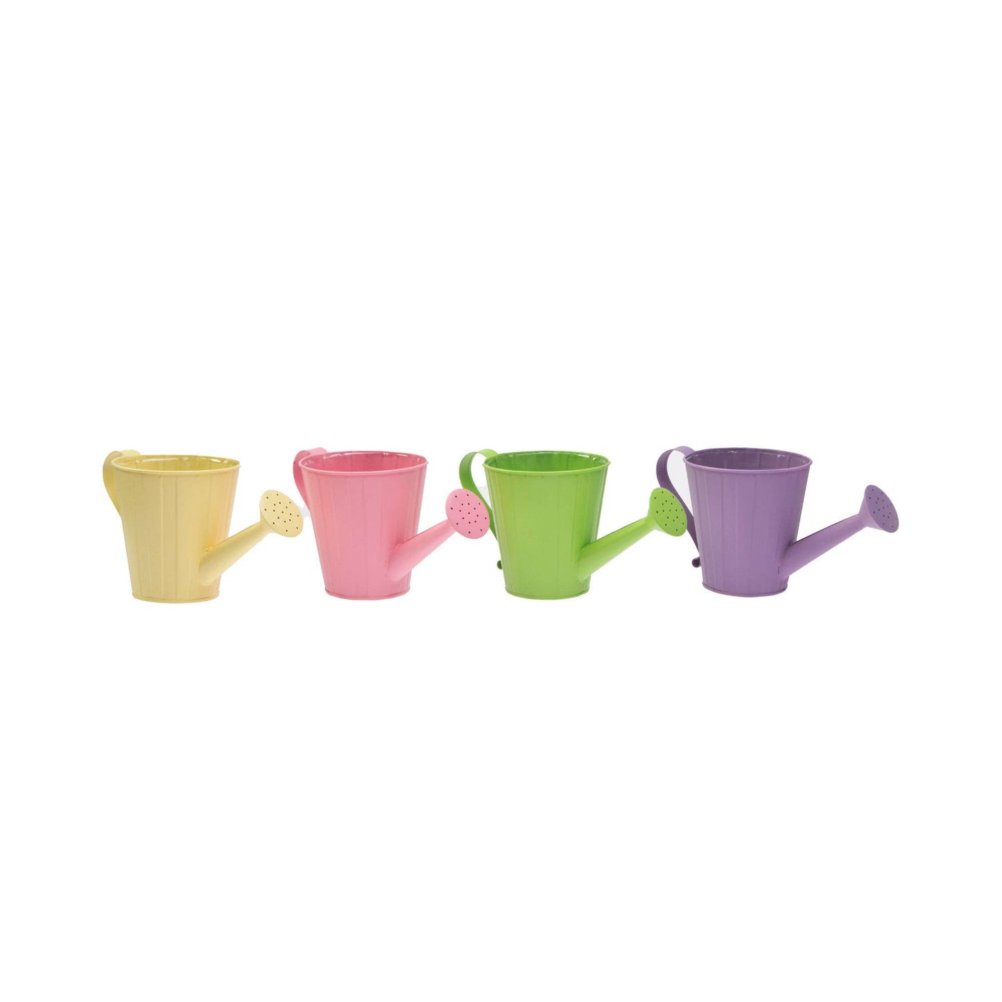 5.4"H Assorted Tin Watering Can Pot Covers - Pastel