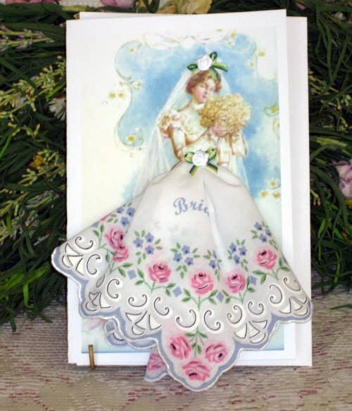 June Lovely Bride Hankie Card š¤ By Moments in Thyme