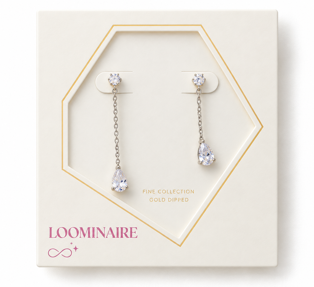 Starlight Sparkle Silver Drop Earrings ✨🤍