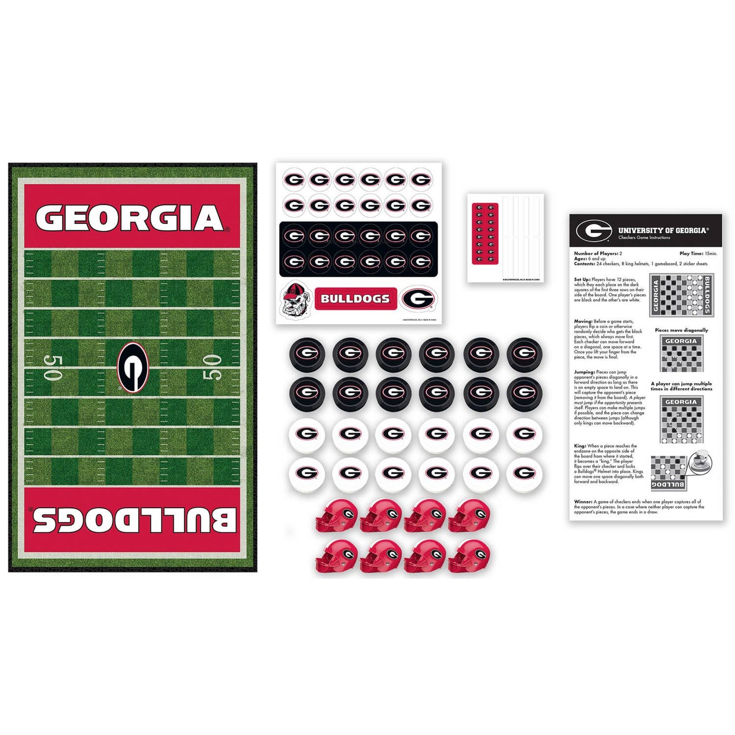 Georgia Bulldogs Checker Board Game