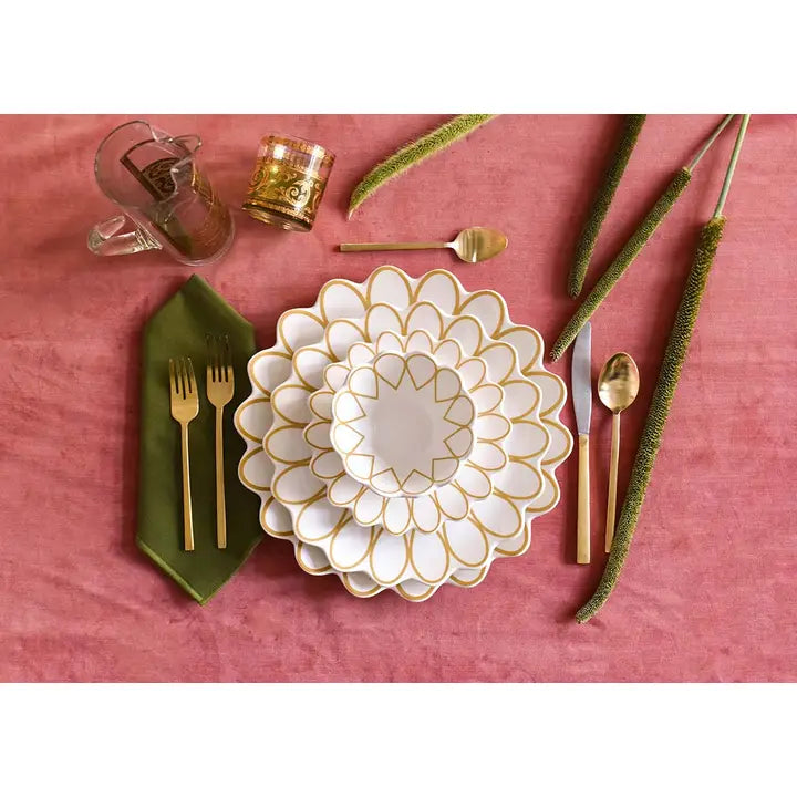 Coton Colors Deco Gold Scallop Platter – 13”
