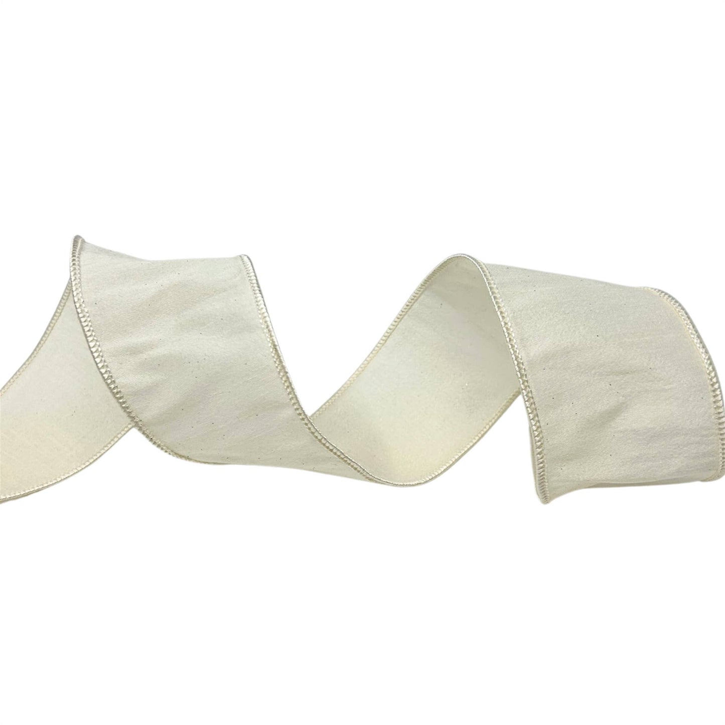 Faux dupioni 2.5''' X 10 YD Cream Ribbon