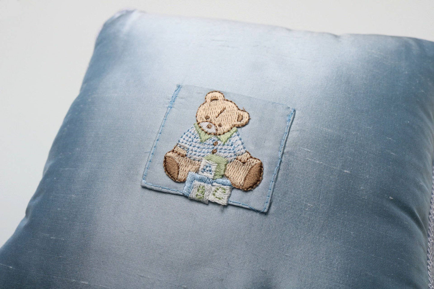 Blue Silk Tooth Fairy Pillow
