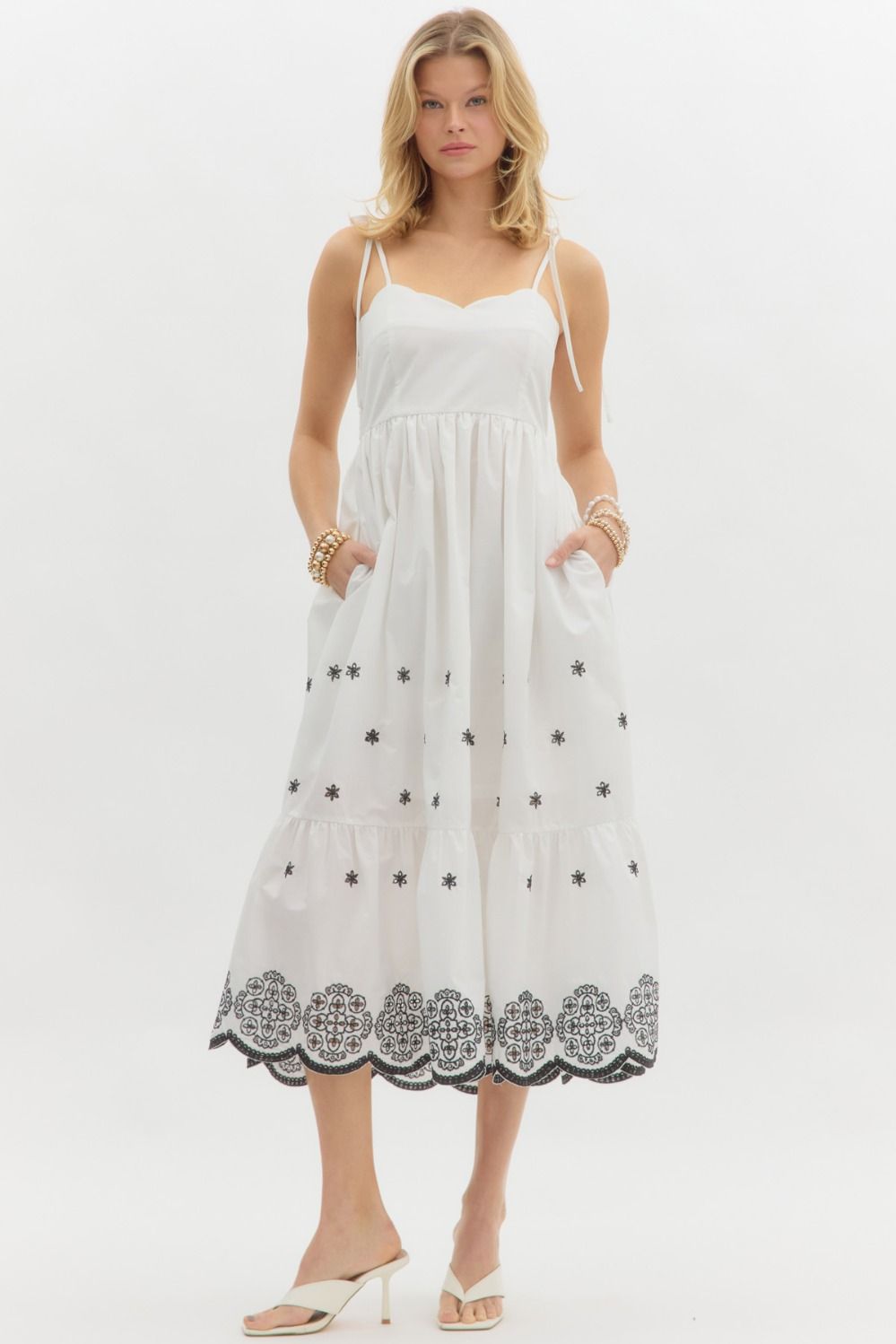 The Meadow Lace Hem Dress