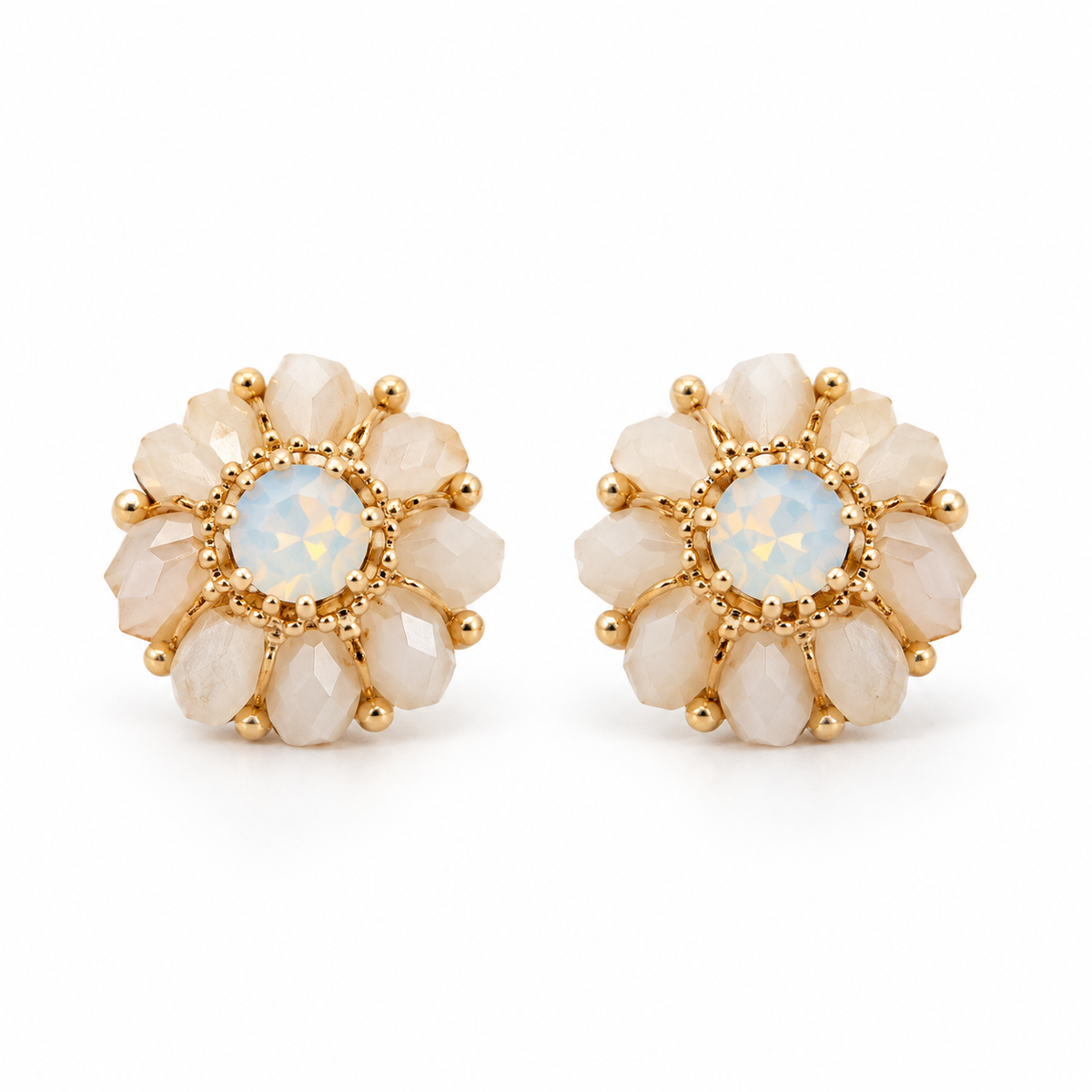 Beaded Dome Earrings