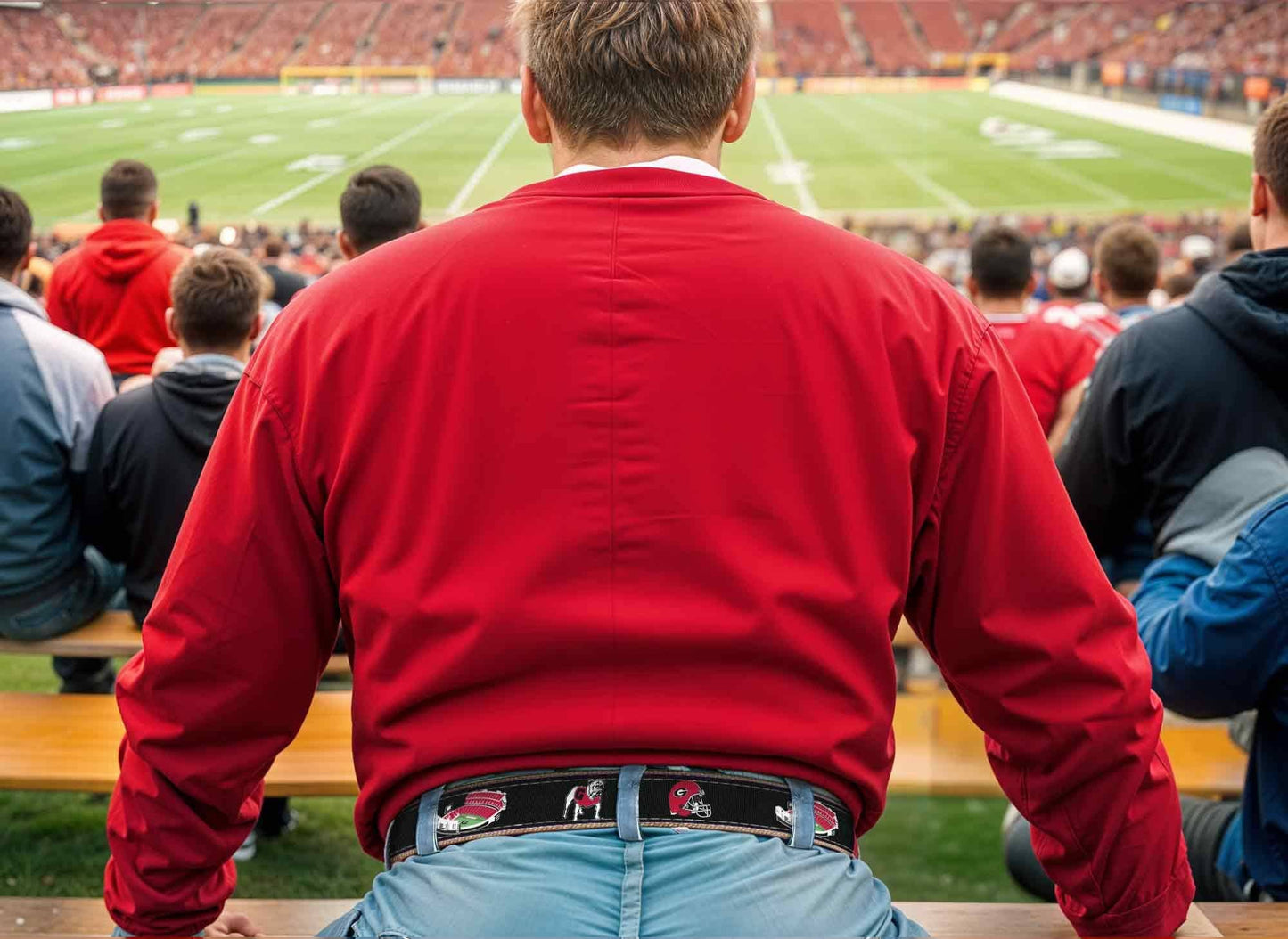 Georgia Bulldogs Stadium Collection Woven Ribbon Belt.