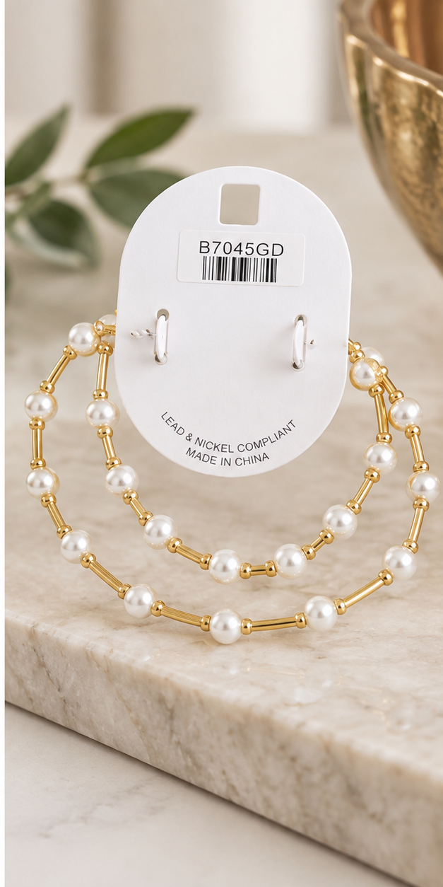 Gilded Pearl bracelet stack