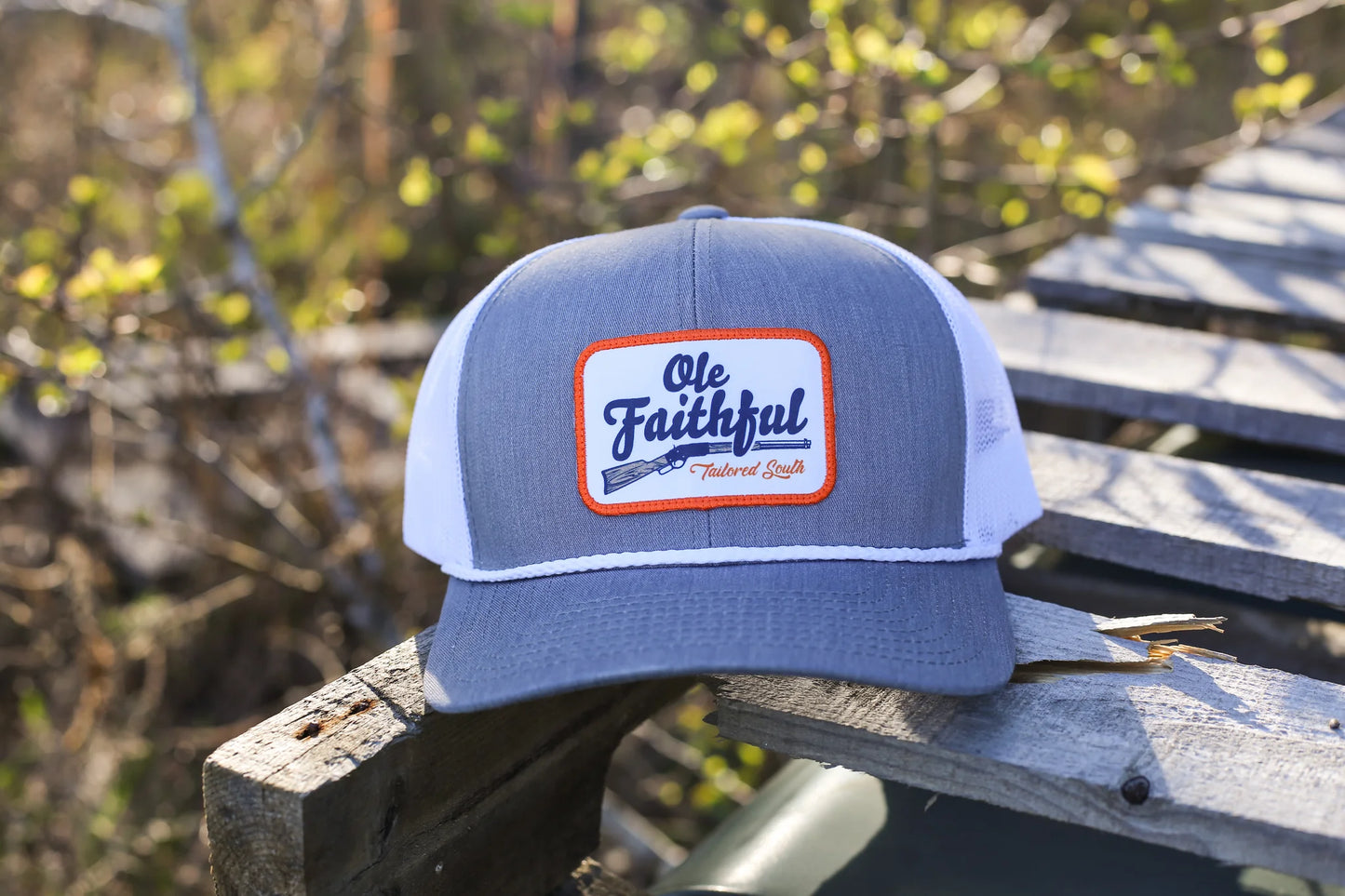 Ole Faithful Heather/White Rope Trucker Hat