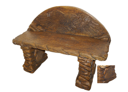 🦅 Athens Stone Casting Eagle Bench