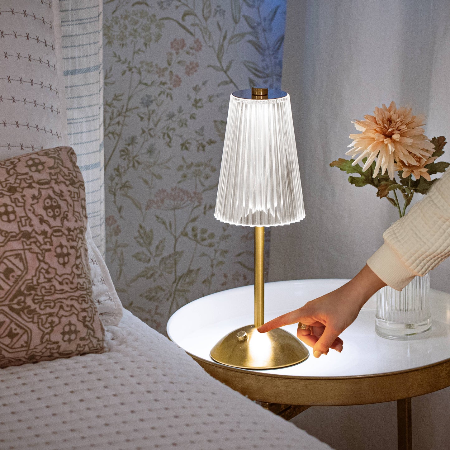 Auburn Table Lamp Small Cordless Touch LED Rechargeable