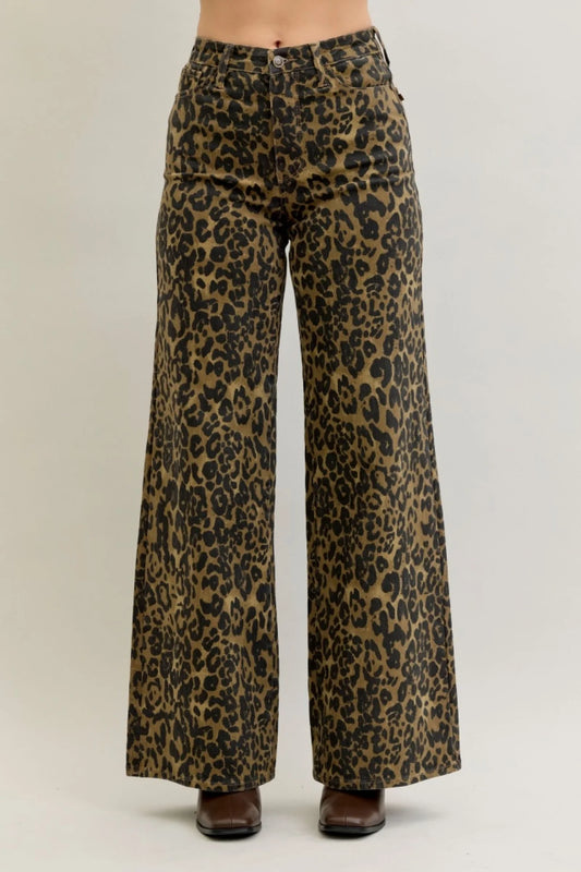 Retro Wide Leopard Print