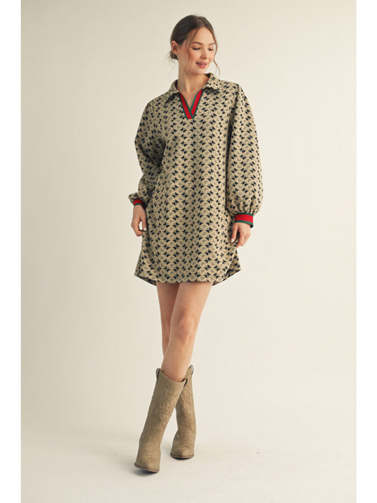 The Retro Taupe Dress