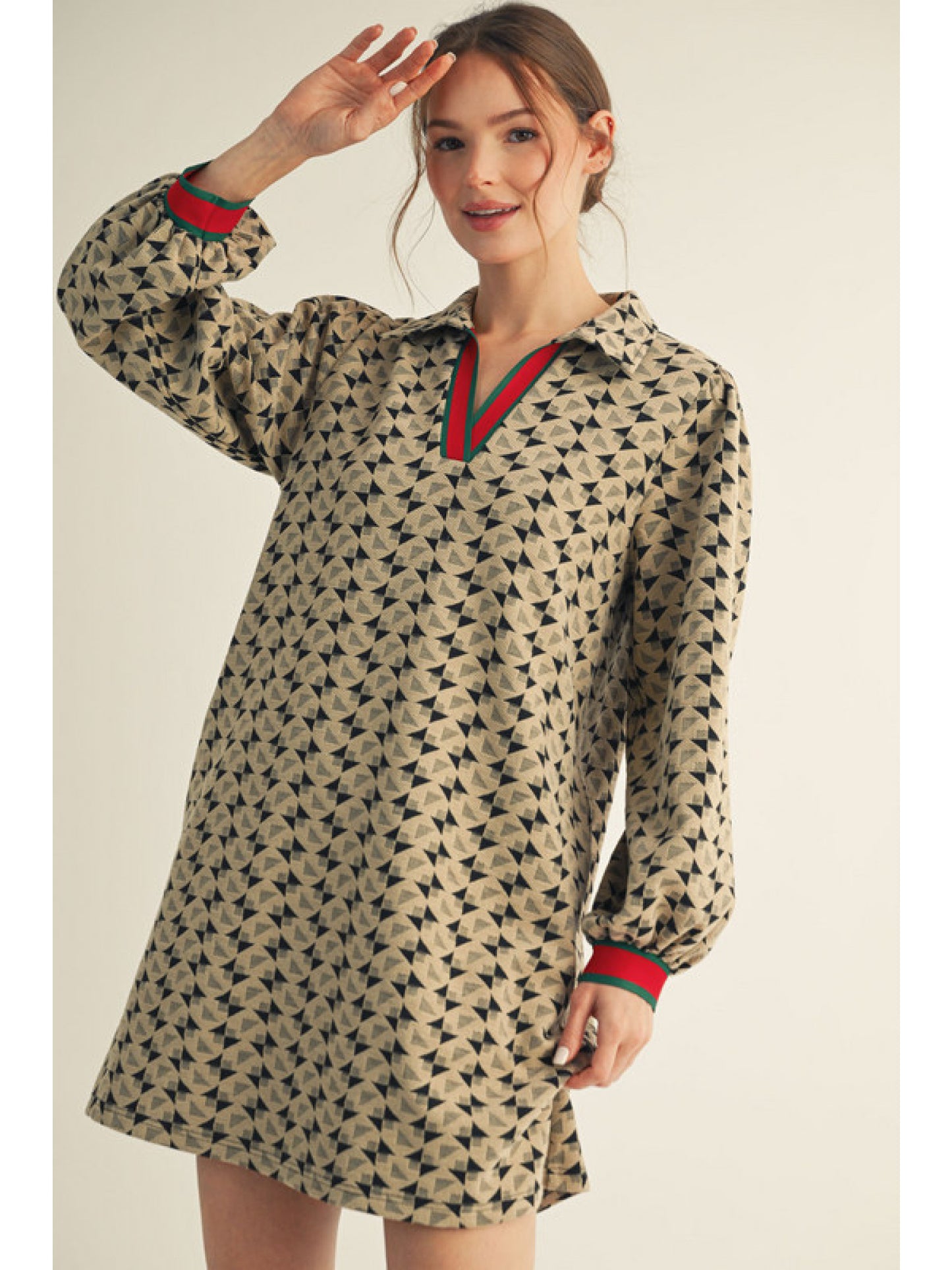 The Retro Taupe Dress