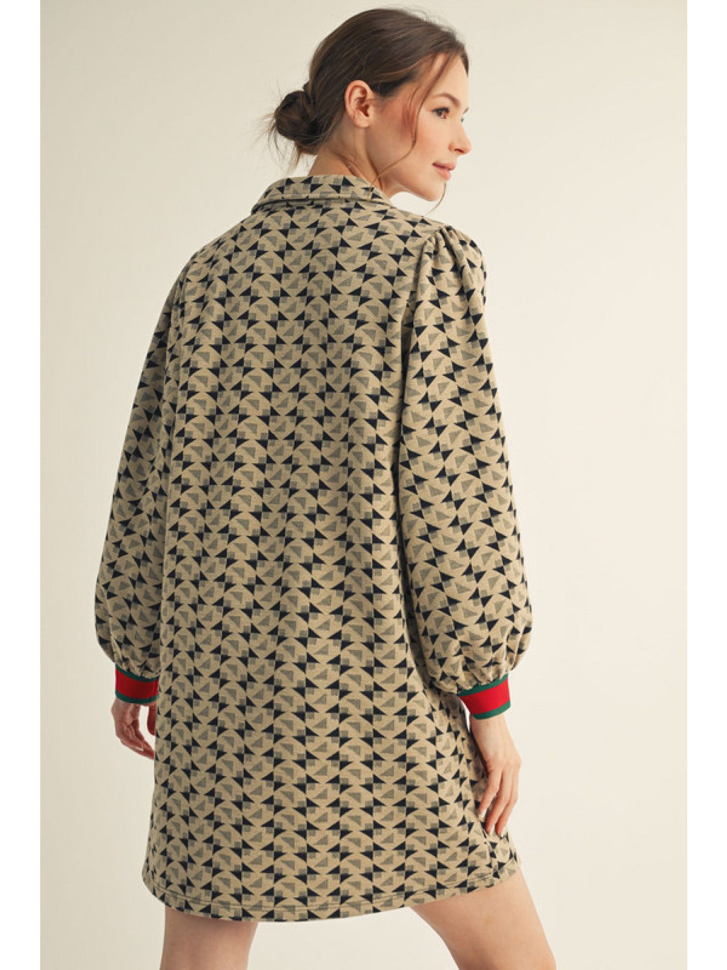 The Retro Taupe Dress