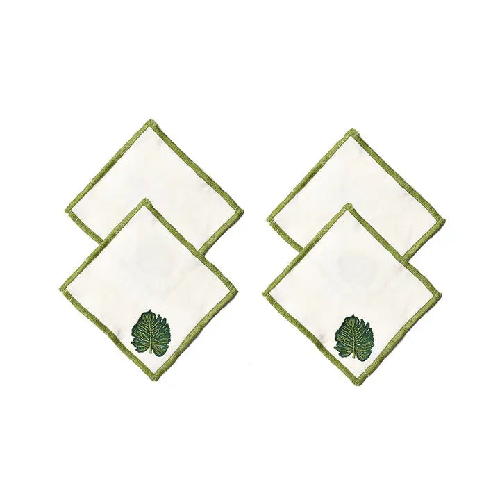 Coton Colors Palm Cocktail Napkins (Set of Four)