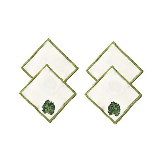 Coton Colors Palm Cocktail Napkins (Set of Four)