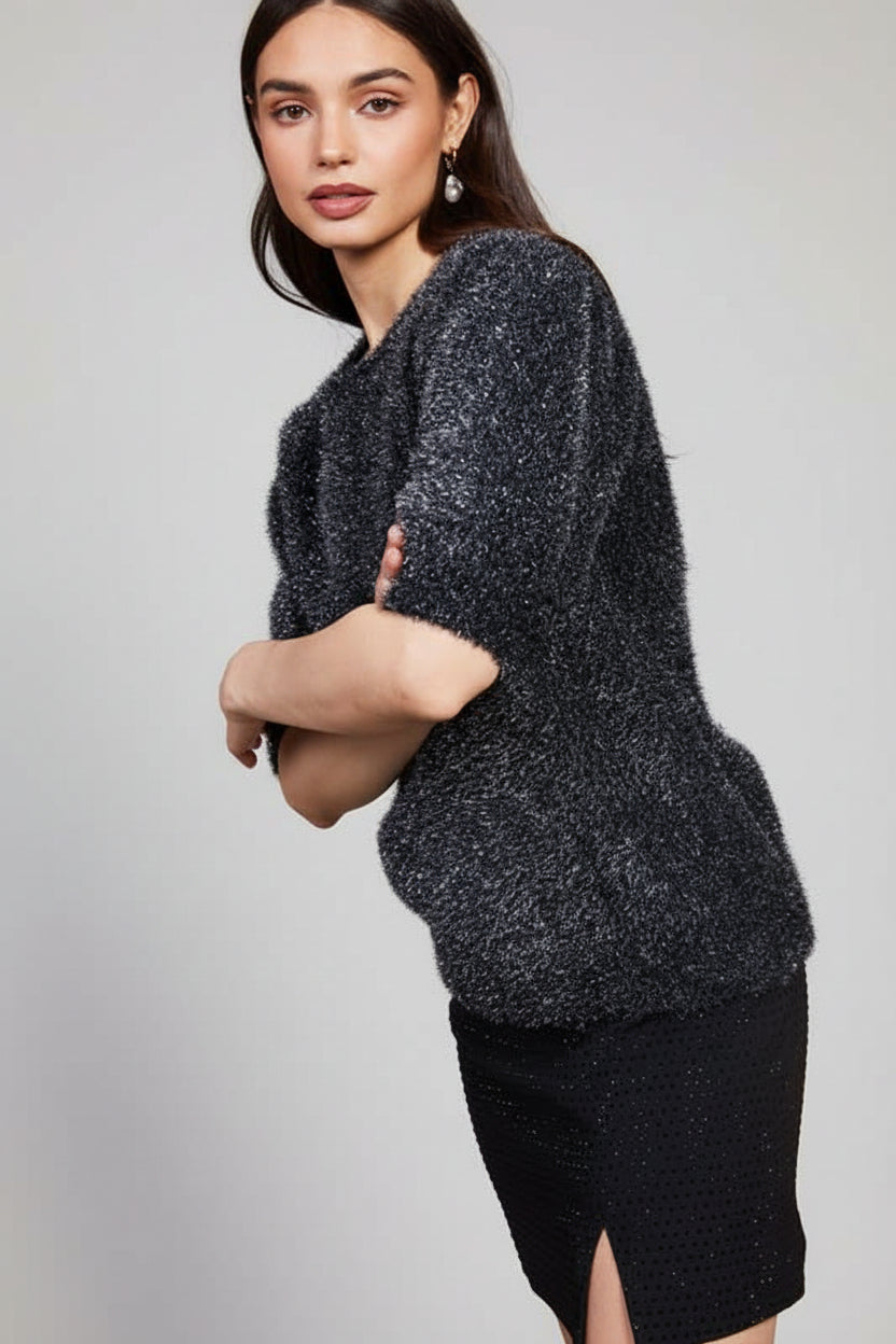 ✨ Skies Are Blue — Lurex Crew Neck Sweater