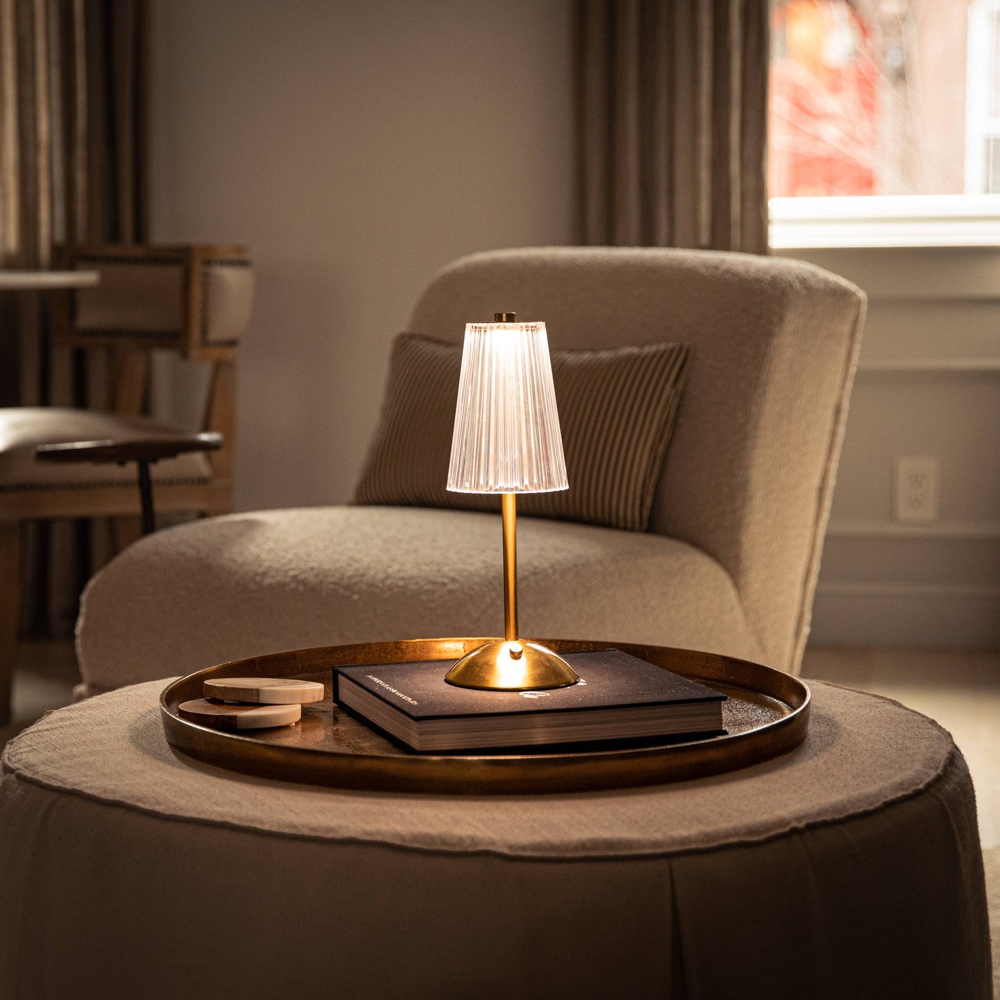 Auburn Table Lamp Small Cordless Touch LED Rechargeable