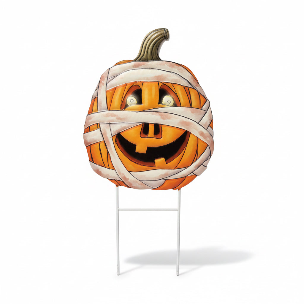 Metal Halloween Mummy Pumpkin