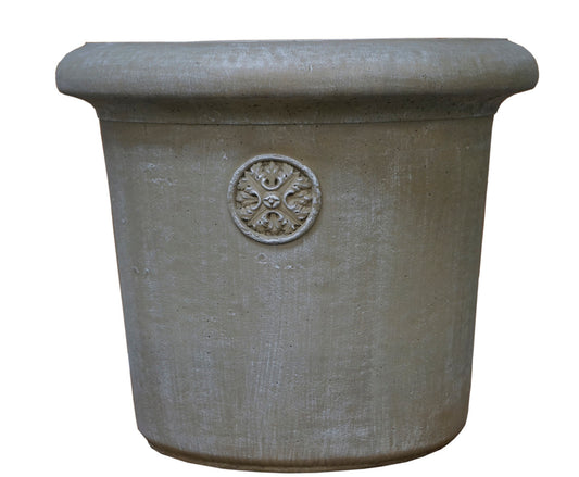 🏺 Athens Stone Casting Medallion Planter – 22”