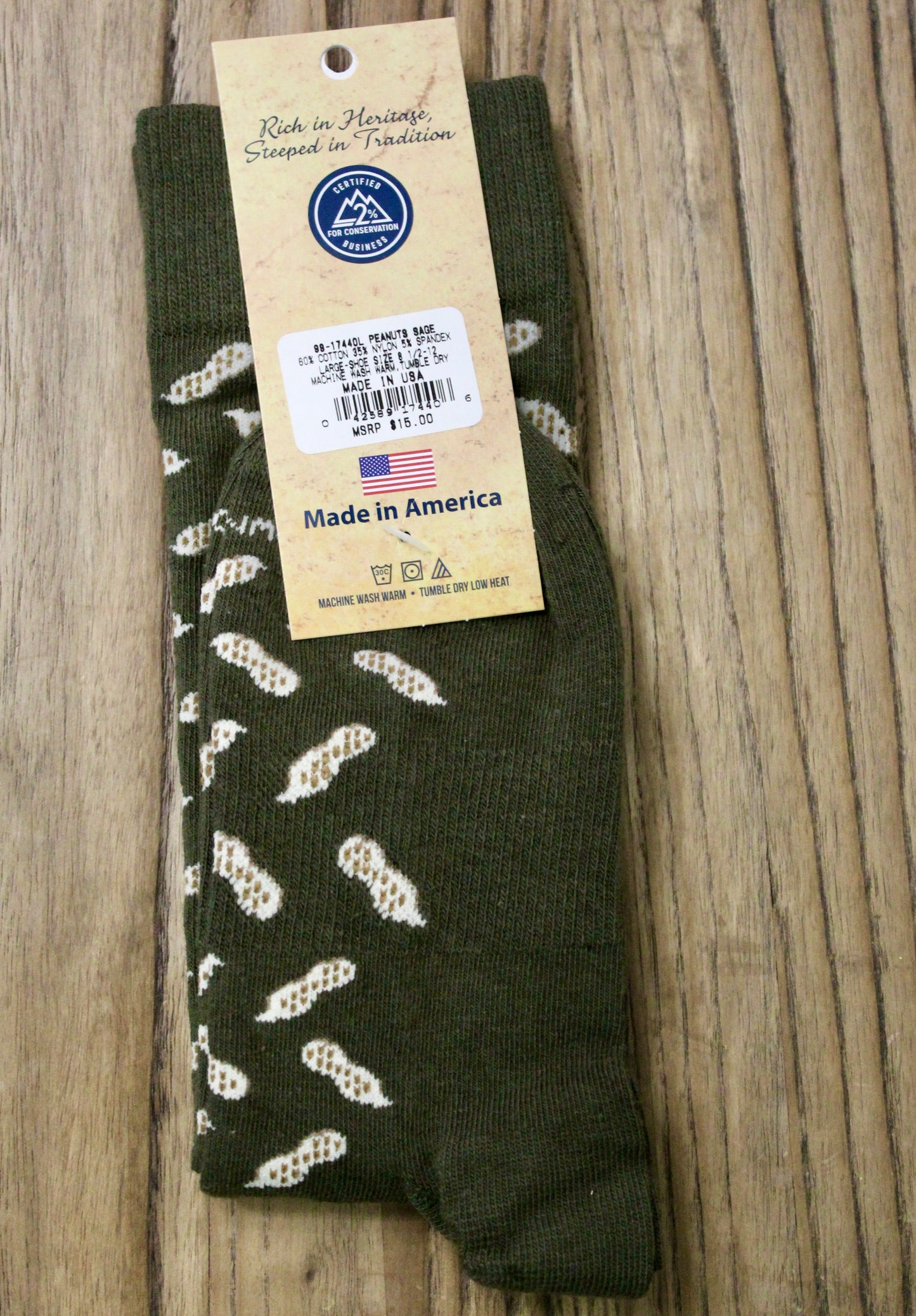 PEANUTS – Sage Socks