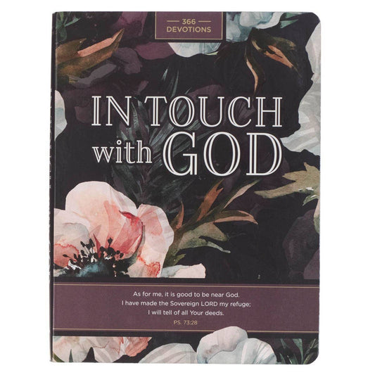 🌸📖 In Touch with God Pink Floral Softcover Devotional