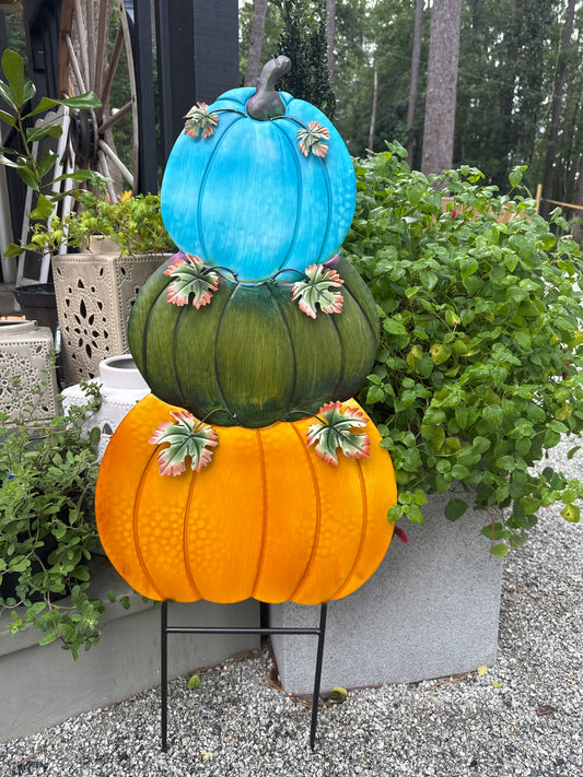Metal 3 Stack Pumpkins
