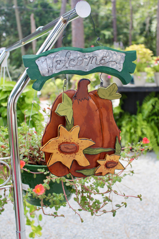 Welcome Pumpkin Door Hang