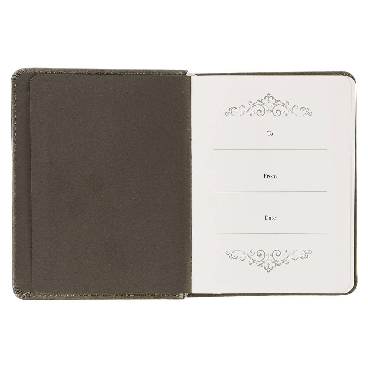 🎓📖 Daily Prayers for Graduates Gray Faux Leather Devotional