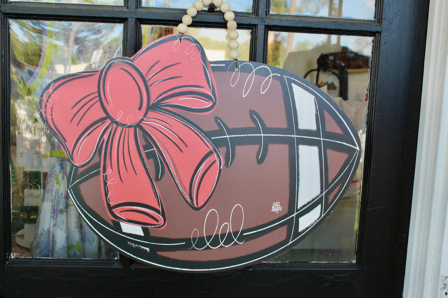 Football Bow Red & Black