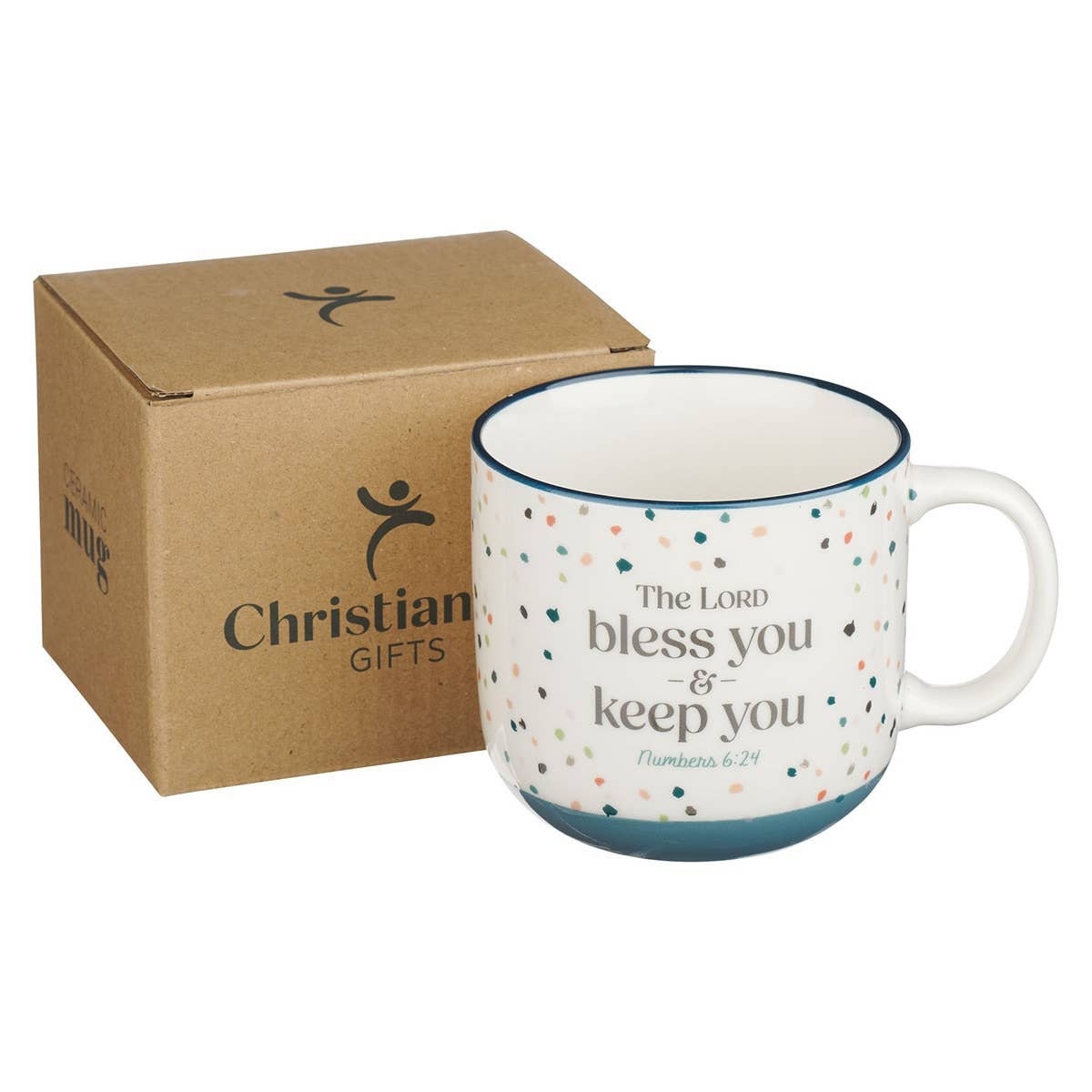 Mug Blue Confetti Bless You and Keep You Num. 6:24