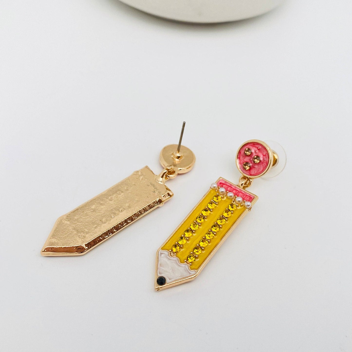 Rhinestone Pencil Earrings
