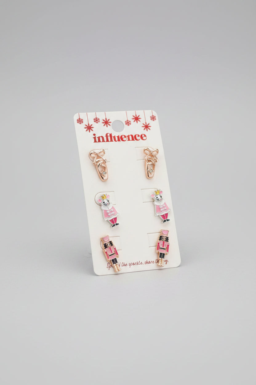 Christmas Nutcracker & Ballet Earring Set