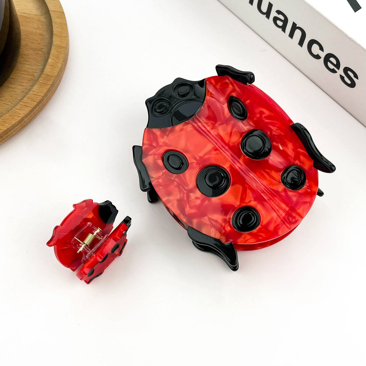 Cartoon Ladybug Hair Clip, Summer Claw Clips