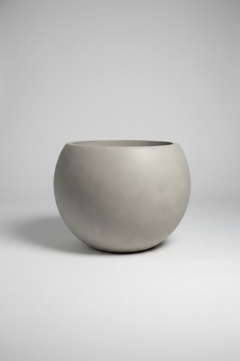Orb Planter Large 21 x 15.5 Smooth Cement