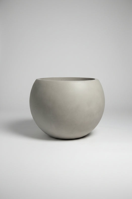 Orb Planter Large 21 x 15.5 Smooth Cement