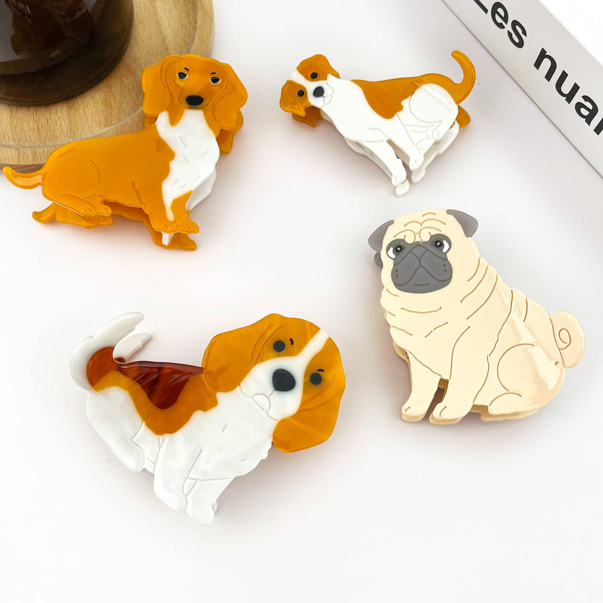 Cute Puppy Hair Claw Clip, Animal Dog Hair Clip