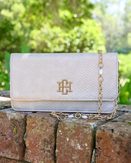 Brynleigh Clutch Crossbody- Shimmer Champagne