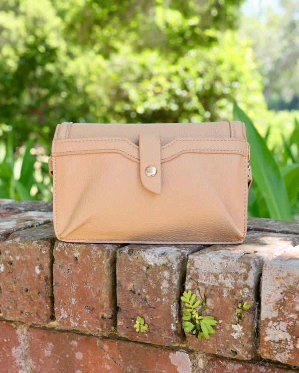 Maverick Crossbody with Pocket- Tan