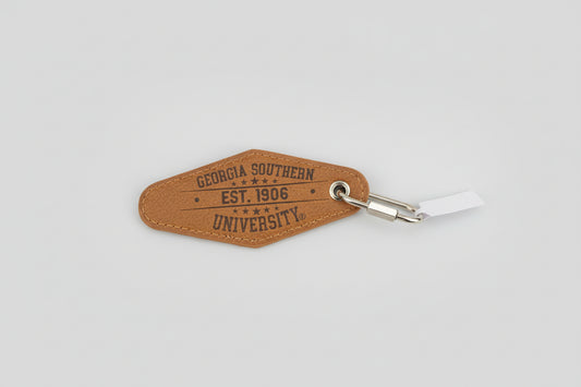 Zep-Pro Tan Diamond Embossed Key Fob Georgia Southern