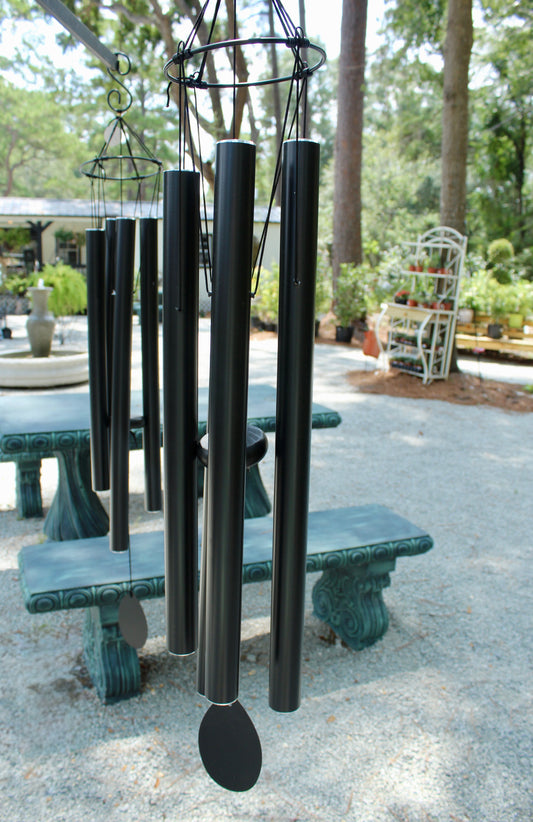 26" 4 Tube Black Wind Chime