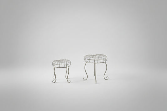 2 Piece Metal Wire Plant Stand