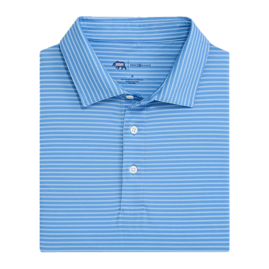 Onward Reserve Wake Stripe Polo in Azurine