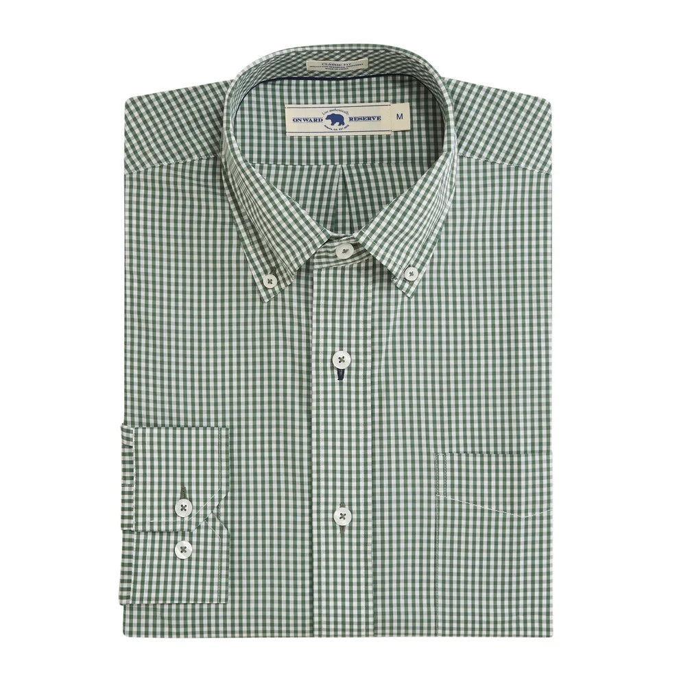 Montagu Classic Fit Quad Shirt - Duck Green