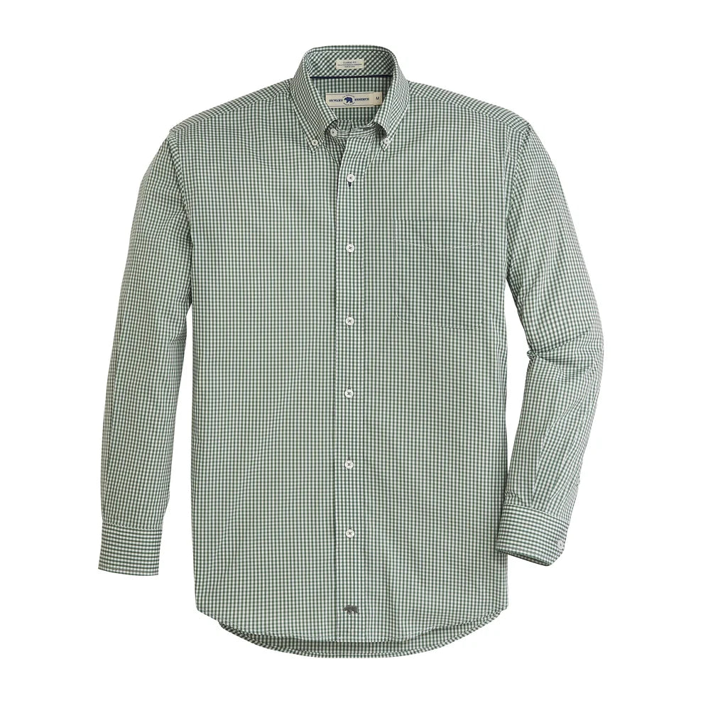 Montagu Classic Fit Quad Shirt - Duck Green