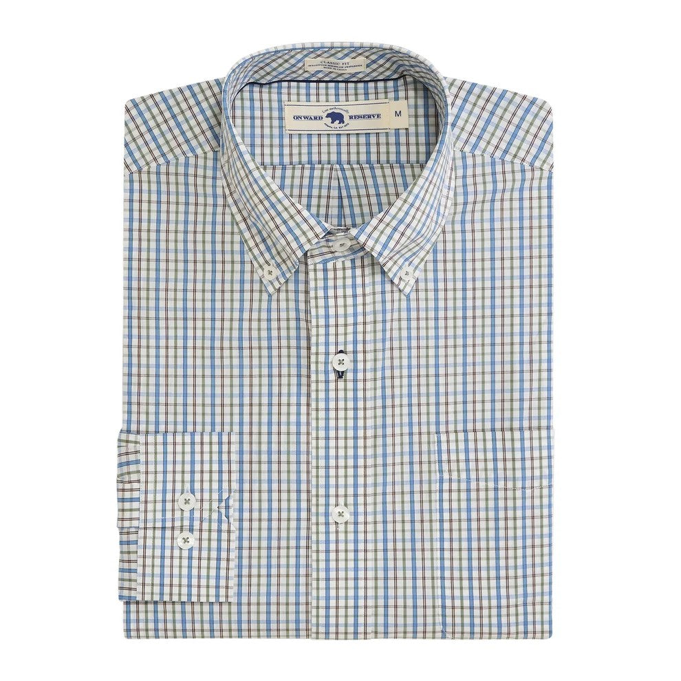 Onward Reserve Rutledge Classic Fit Quad Shirt - Chocolate