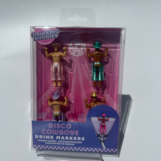 Disco Cowboy Drink Markers - 4 Pack