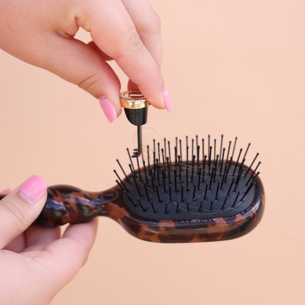 TELETIES Mini Detangler Hair Brush – Tortoise